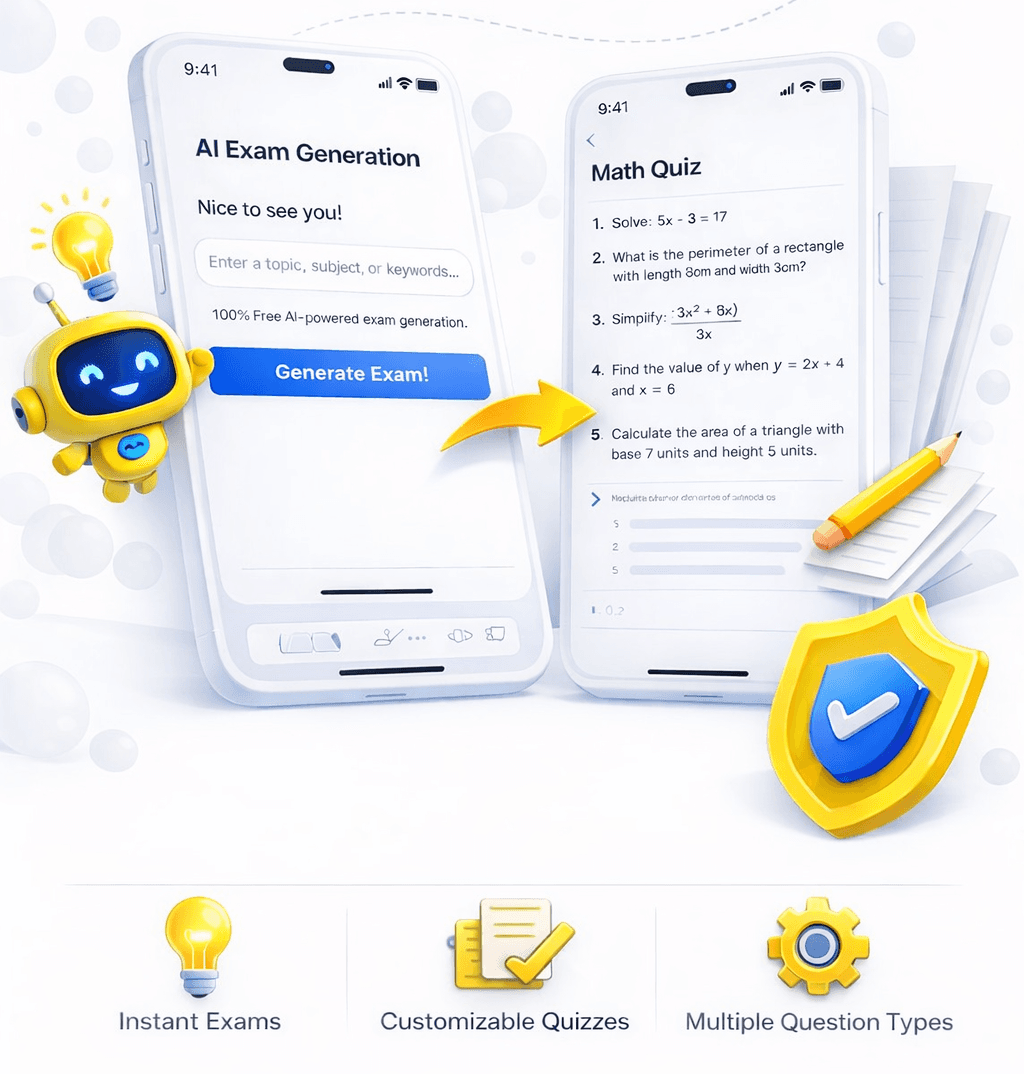 ExamAI Platform Dashboard - AI-powered exam creation interface